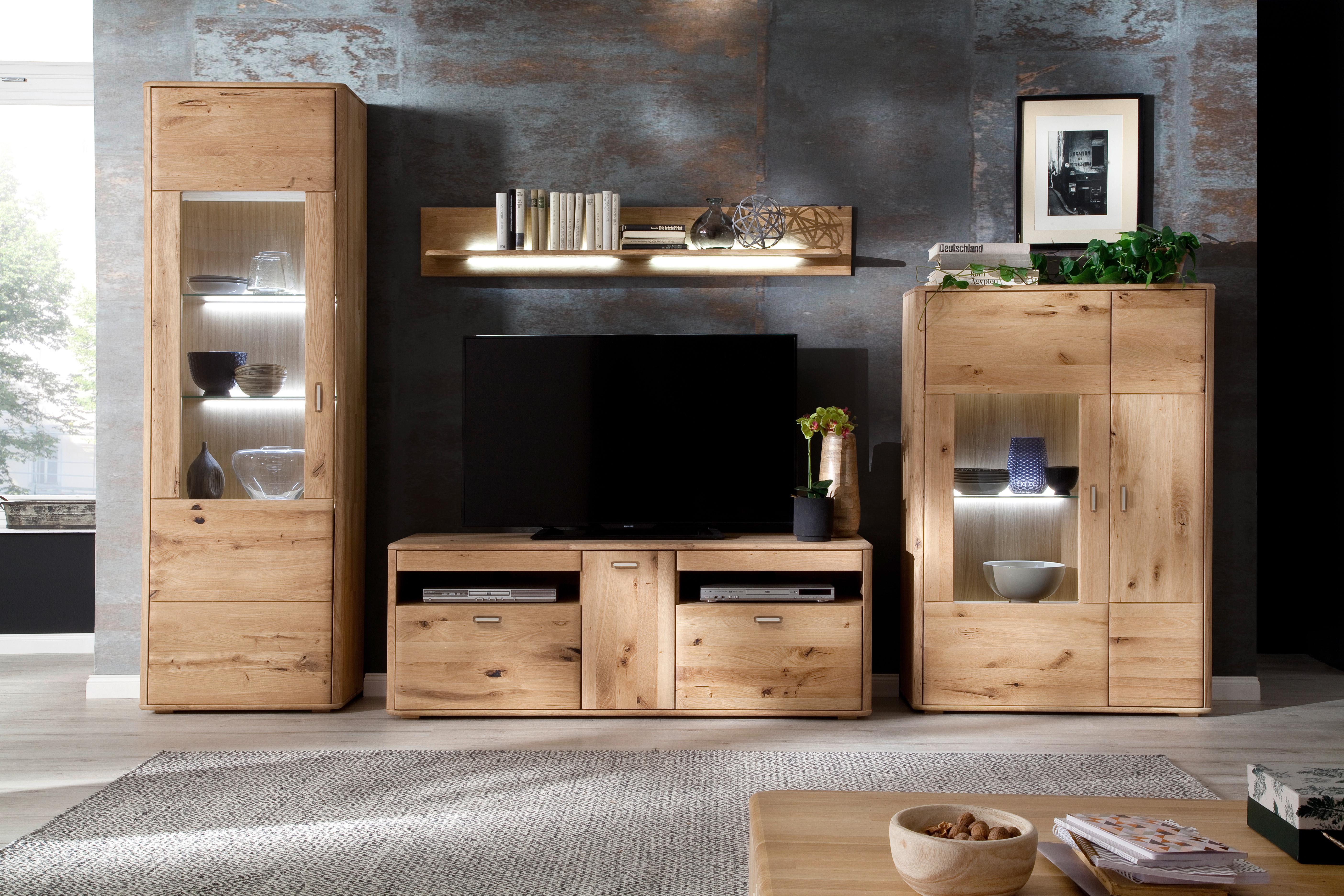 TV-Element Ravello B: 156 cm Eiche Dekor - Eichefarben, Design, Holz (156/58/50cm) - Livetastic