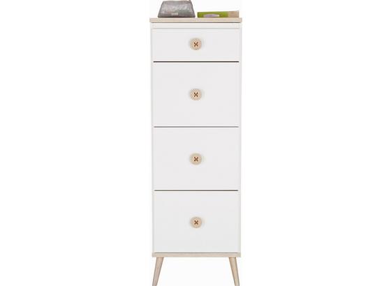 Komoda Billund - farby dubu/biela, Moderný, drevo/kompozitné drevo (46/121/40cm) - Modern Living Komoda Billund - farby dubu/biela, Moderný, drevo/kompozitné drevo (46/121/40cm) - Modern Living