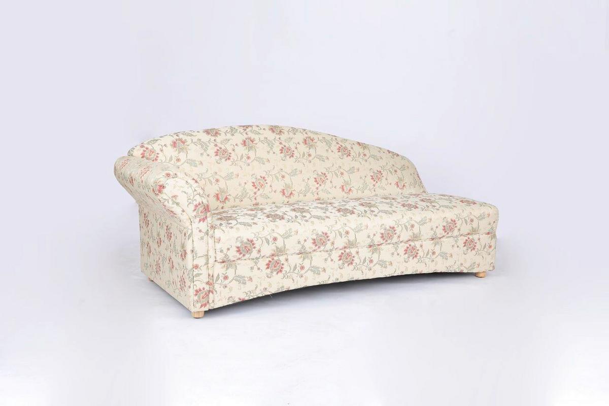3-Sitzer Loretta, Armlehne links, ca. 193x83x85 cm - Hellbraun/Perlmutt, Basics, Holz/Textil (193/83/85cm)