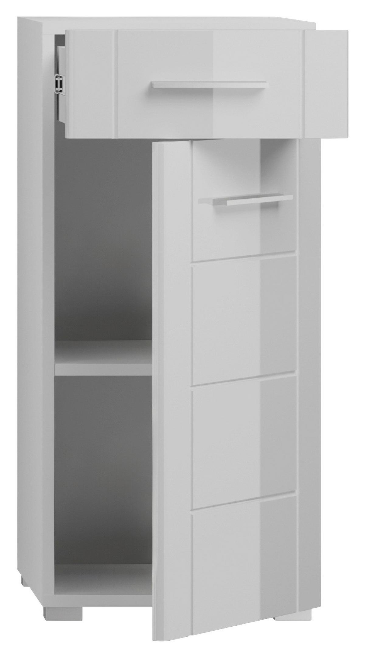 Unterschrank Venice - Weiß Hochglanz, MODERN, Holzwerkstoff (37/80/31cm) - MID.YOU