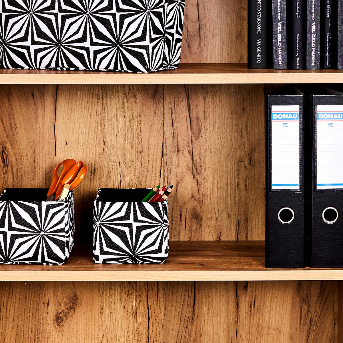 Aktenregal Profi Eiche Dekor B 75 cm - Chromfarben/Eichefarben, MODERN, Holzwerkstoff (75/185/35cm) - Ondega