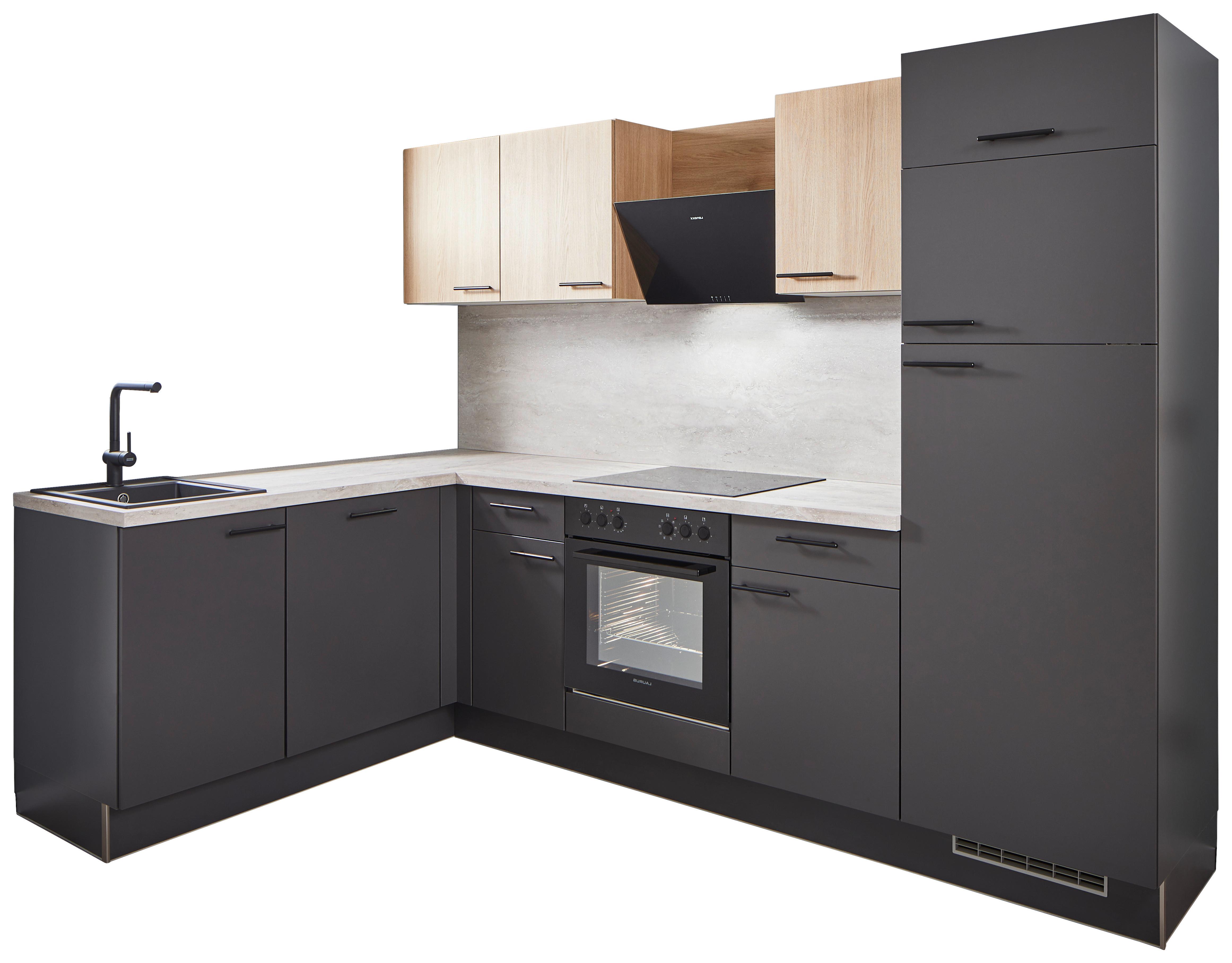 Eckküche Pn80/100 - Eichefarben/Beige, Trend, Holzwerkstoff (175/275cm) - Pino