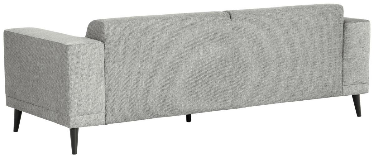 3-Sitzer-Sofa Oslo Hellgrau B: 218 cm - Hellgrau/Schwarz, Design, Textil (218/77/93cm) - MID.YOU