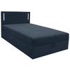 Boxbett Carlos 120 Dunkelblau B: 121 cm - Schwarz/Dunkelblau, Basics, Holzwerkstoff/Textil (121/110/210cm) - Livetastic