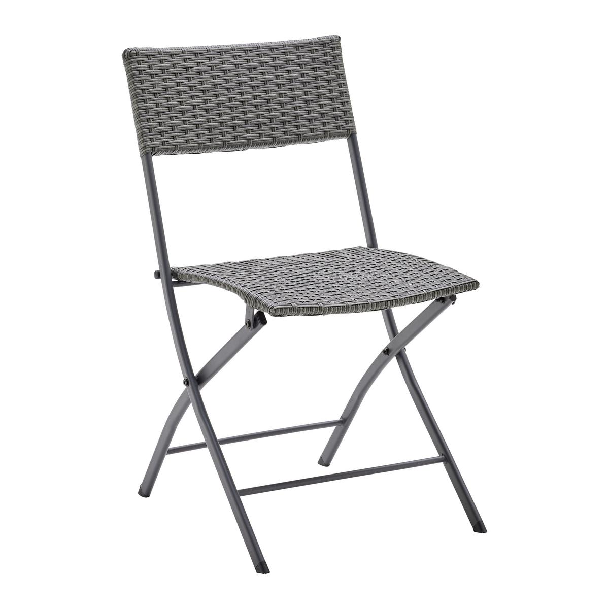 Sada na balkon MARIO šedá/tm.šedá - šedá/světle šedá, Moderní, kov/textil (110/86,5/80cm) - Bessagi Garden