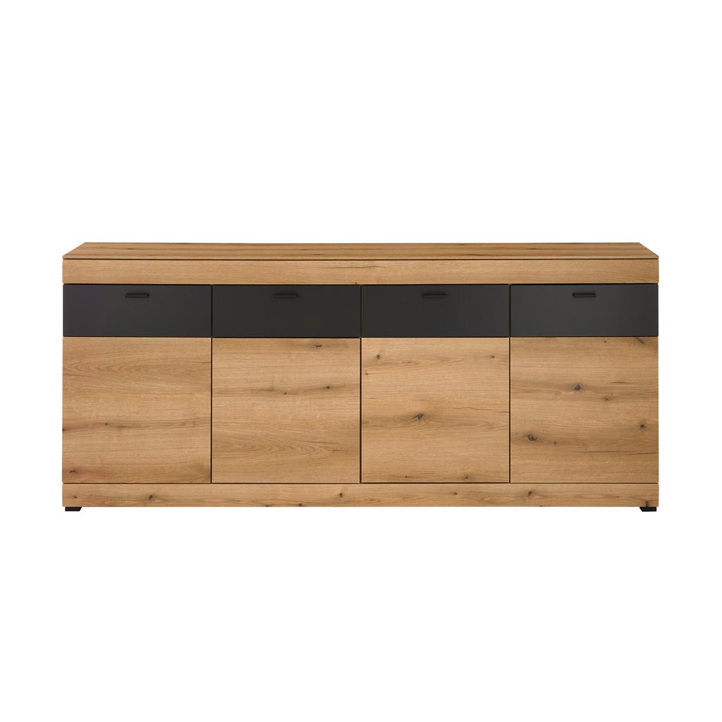 Sideboard Soleto Graphit-/Eichefarben B: 200cm