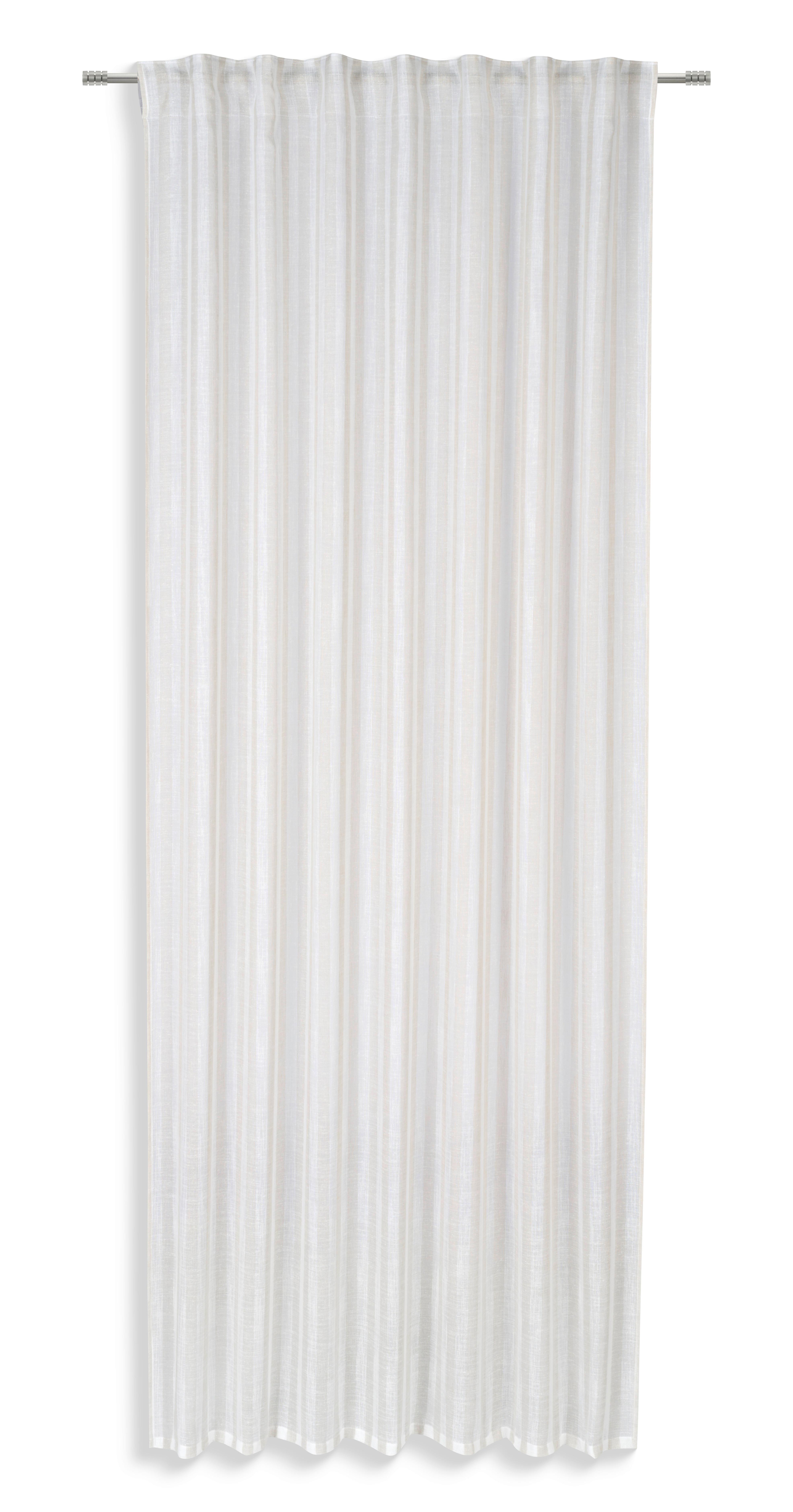 Fertigvorhang Caroline - Beige/Weiß, MODERN, Textil (140/245cm) - Luca Bessoni