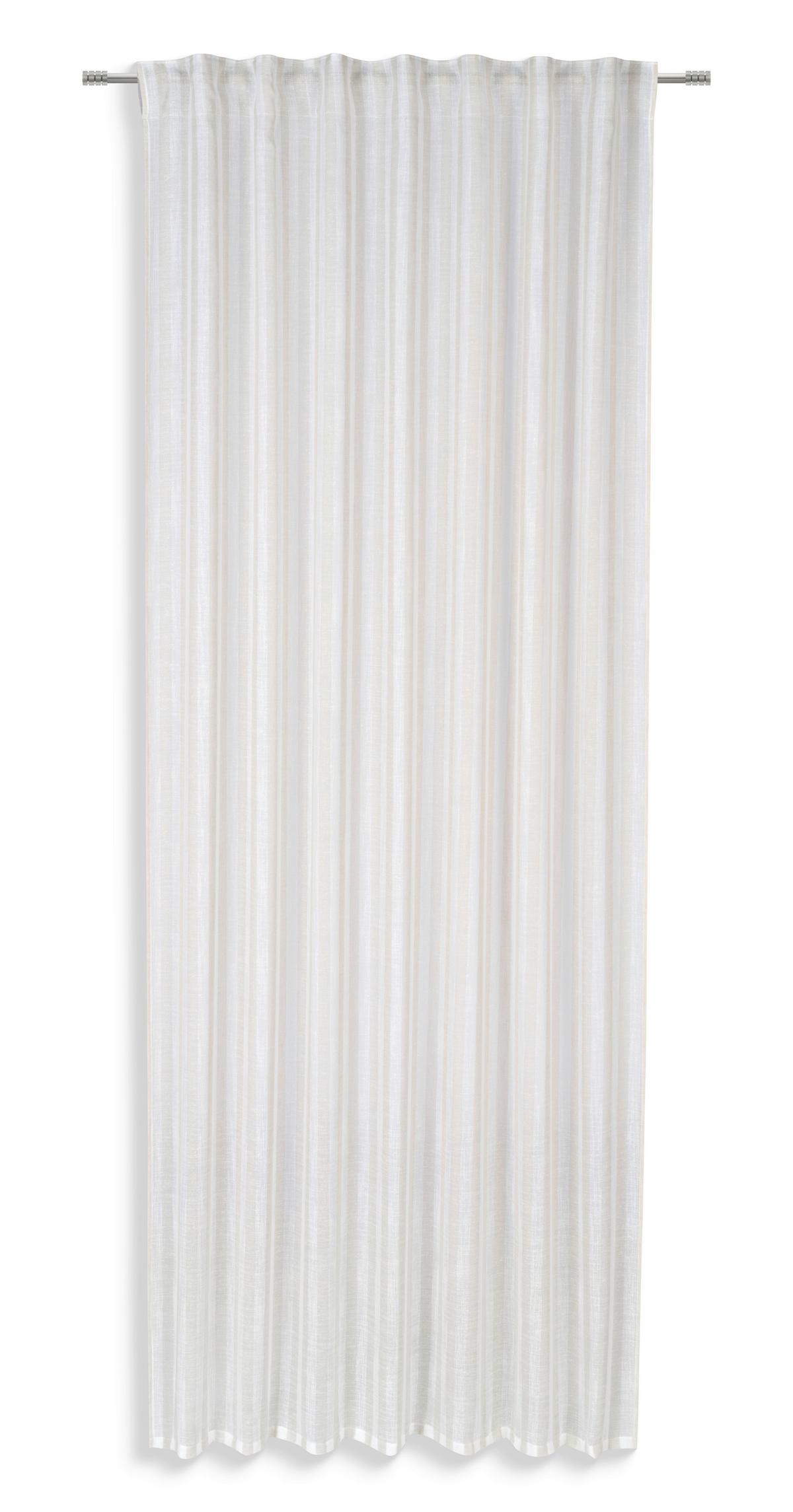 Fertigvorhang Caroline - Beige/Weiß, MODERN, Textil (140/245cm) - Luca Bessoni