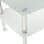 Odkladací Stolík Peter - biela/farby chrómu, Moderný, kov/sklo (45/43/45cm)