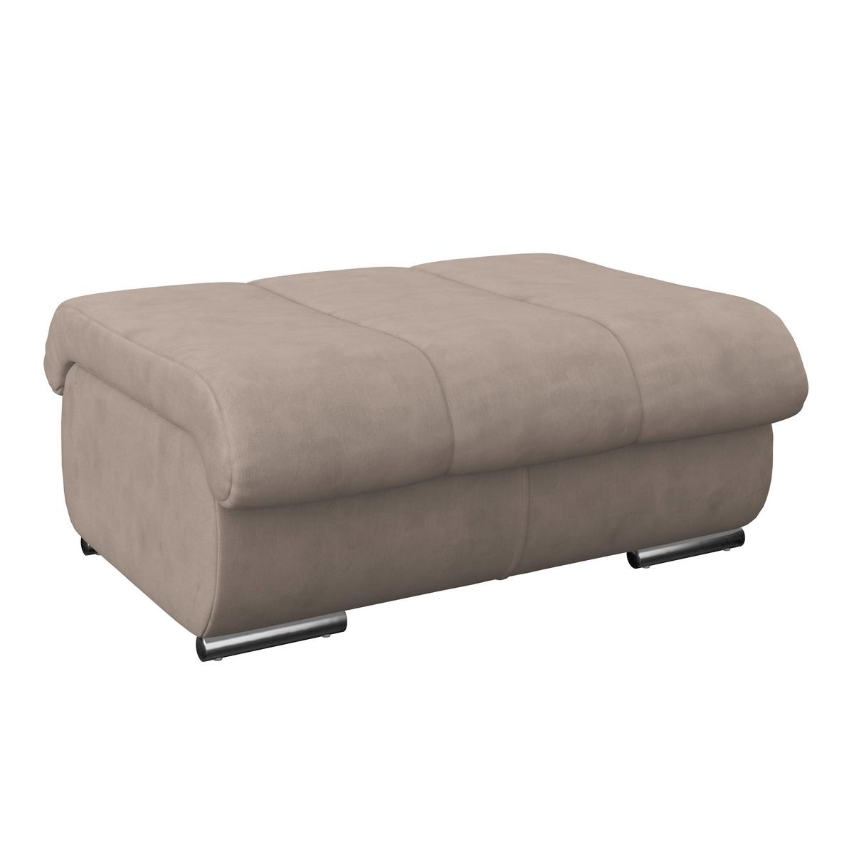 Hocker Multi - Chromfarben/Beige, MODERN, Textil (100/43/80cm) - Luca Bessoni