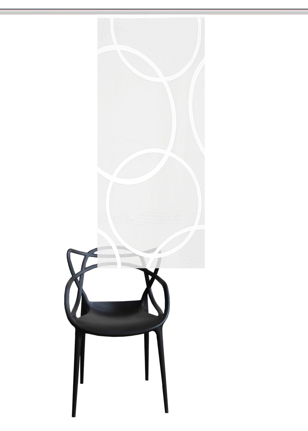 Flächenvorhang Pinale Weiß B: 57 Cm - Weiß, Basics, Textil (57/145cm)