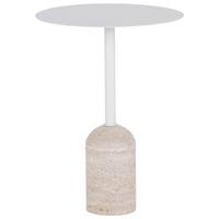 Beistelltisch Treviso Hellgrau - Hellgrau/Grau, Design, Stein/Metall (35/47/35cm) - Livetastic