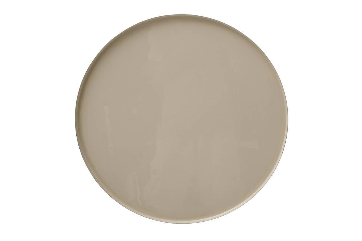 Beistelltisch Art Deco Creme/Taupe - Taupe/Creme, Trend, Metall (51/51/52cm) - Kayoom