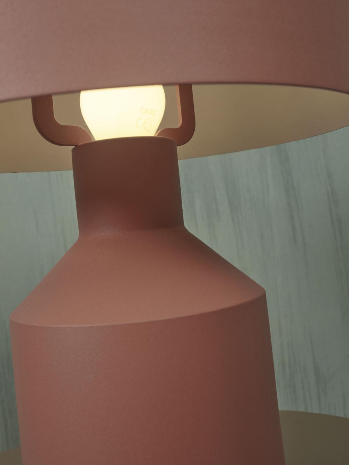 Tischlampe Porto Terra Cotta mit Schalter - Terracotta, Basics, Metall (25/29cm) - It's about Romi