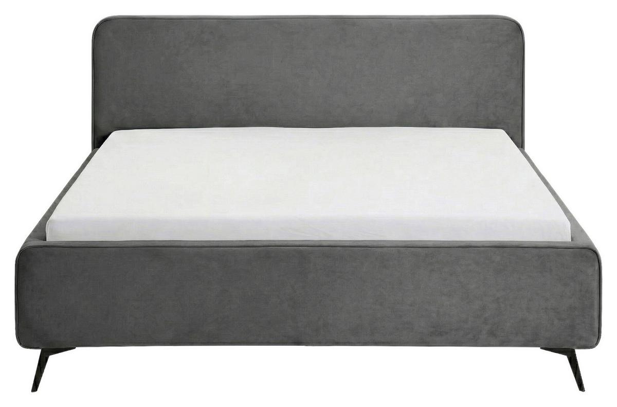 Polsterbett Camila Manila Anthrazit 180x200cm - Anthrazit/Schwarz, MODERN, Holz/Textil (180/200cm) - MID.YOU