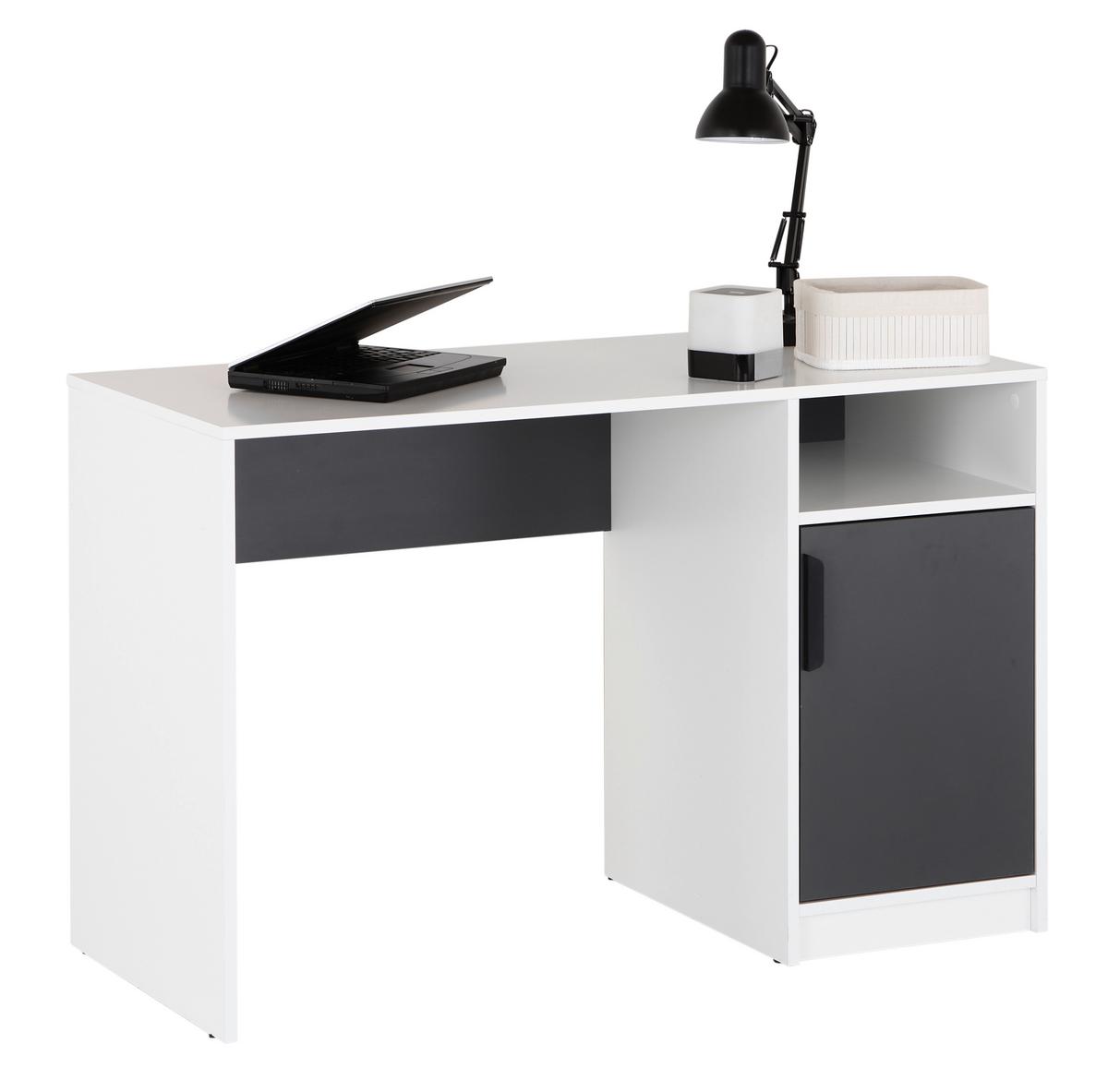 Pokoj pro mládež JUHA - bílá/antracitová, Moderní, kompozitní dřevo (281/200/52cm) - Based