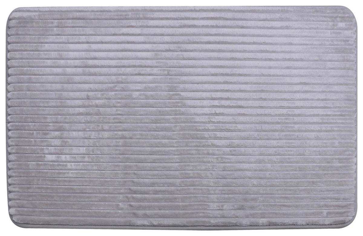 Badematte Pia - Silberfarben, MODERN, Textil (50/80cm) - Luca Bessoni