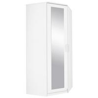 Eckkleiderschrank Lindau B: 91,4 Cm Weiß - Weiß, KONVENTIONELL, Glas/Holzwerkstoff (91,4/212/55,2cm) - Rauch Möbel