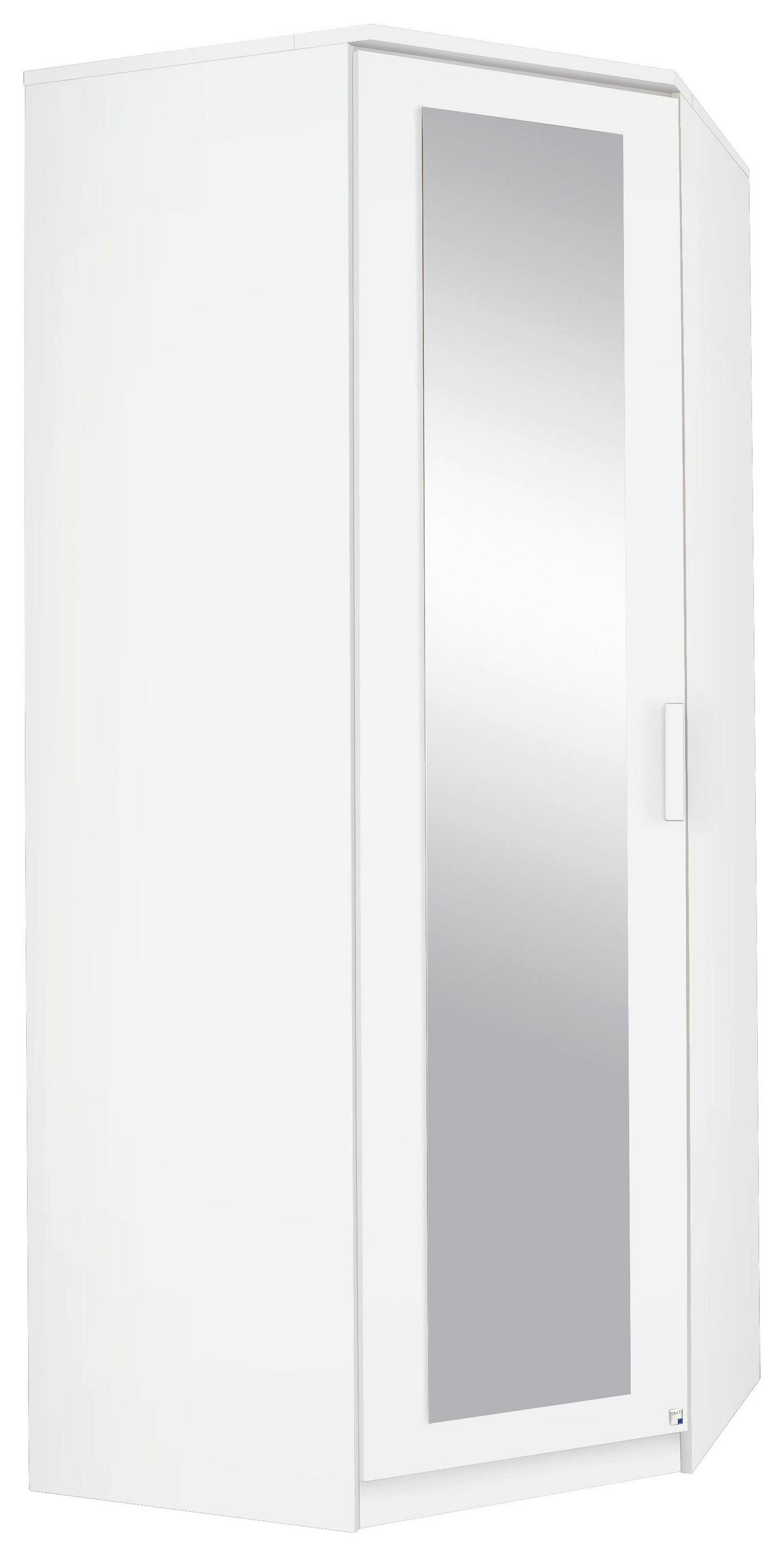 Eckkleiderschrank Lindau B: 91,4 Cm Weiß - Weiß, KONVENTIONELL, Glas/Holzwerkstoff (91,4/212/55,2cm) - Rauch Möbel