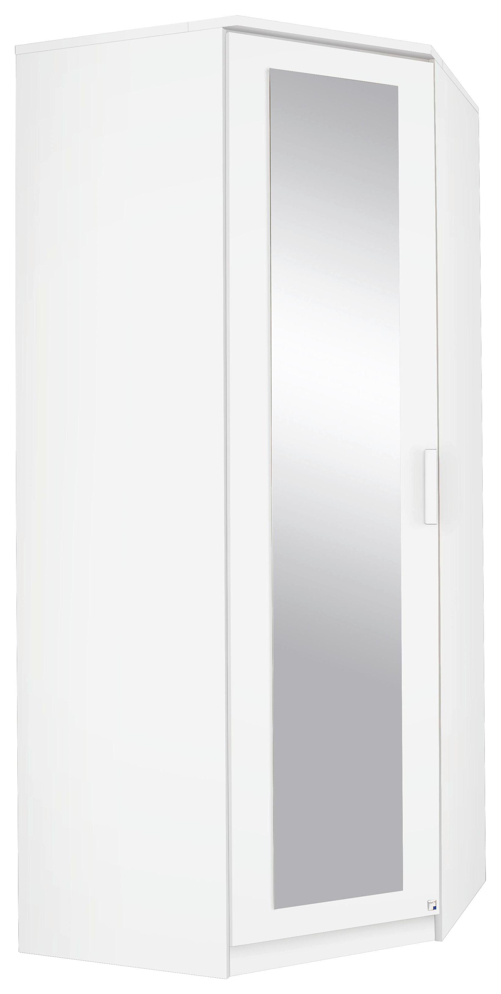 Eckkleiderschrank Lindau B: 91,4 Cm Weiß