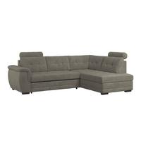 Ecksofa mit Schlaffunktion Falco new Braun 251x183 cm - Schwarz/Braun, KONVENTIONELL, Textil (251/183cm) - Ondega
