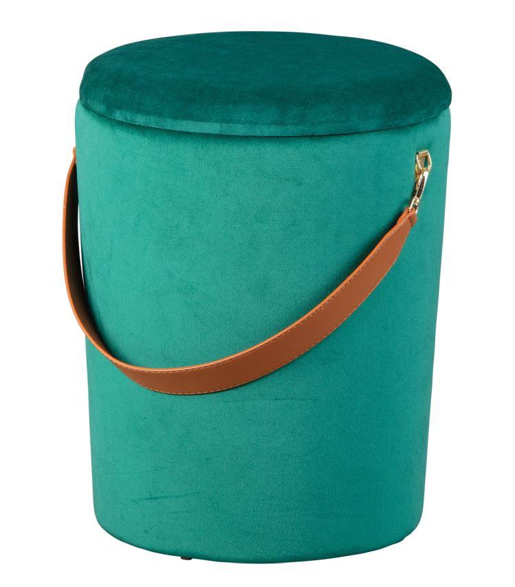 Hocker Papua - Grün, Design, Textil (35/45/35cm) - Livetastic