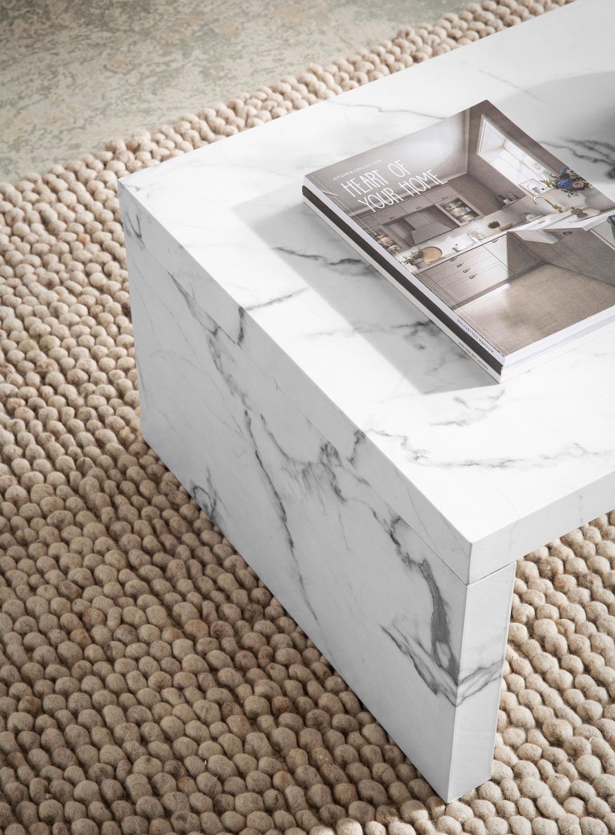 Couchtisch Weiß L: 110 Cm - Weiß, Design, Holzwerkstoff (110/55/35cm) - Livetastic