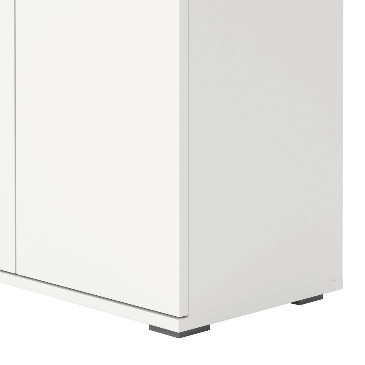 SKRINKA NA TOPÁNKY JIMMY II - biela, Konventionell, kompozitné drevo/plast (70/106/33,4cm) - Mömax