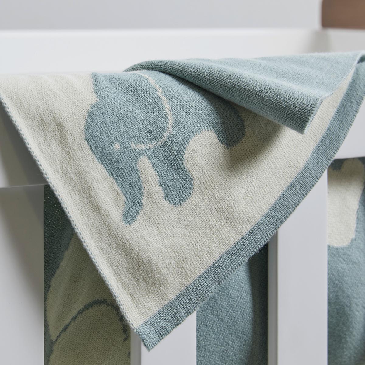 Dětská přikrývka ELLY modrá/bílá - bílá/modrá, Moderní, textil (80/100cm) - Bessagi Kids