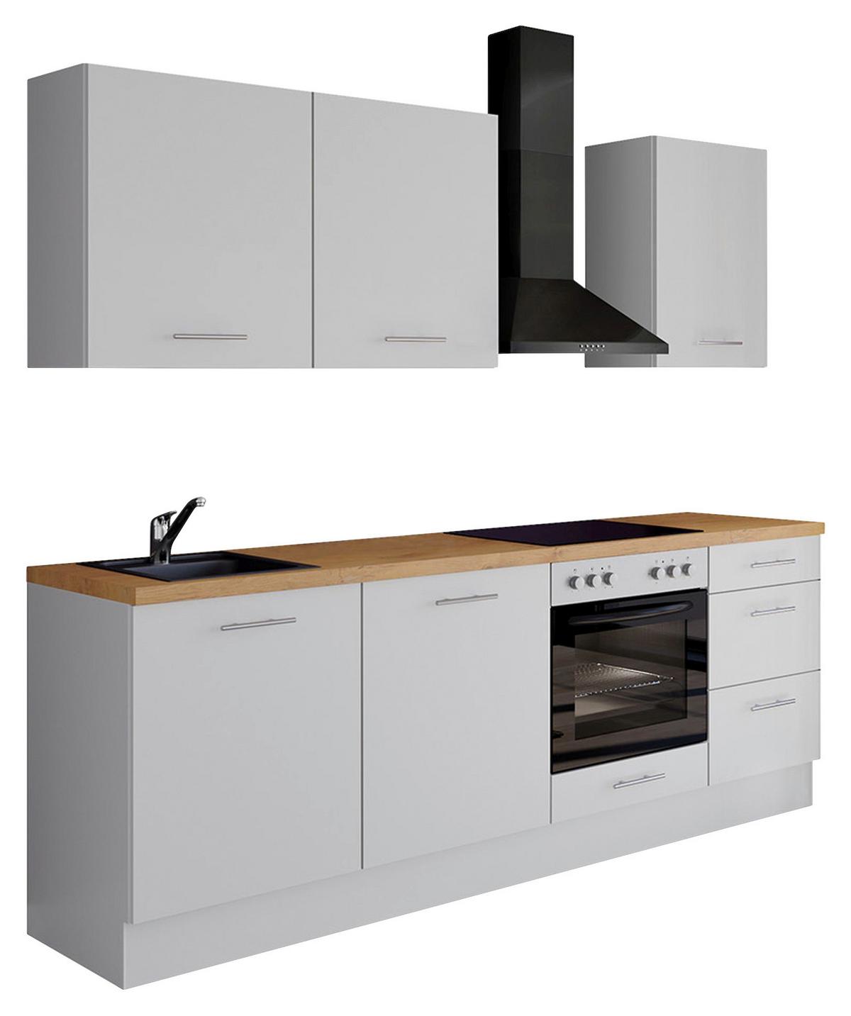 Küchenleerblock Ip3150 - Eichefarben/Weiß, Design, Holzwerkstoff (230cm) - Impuls