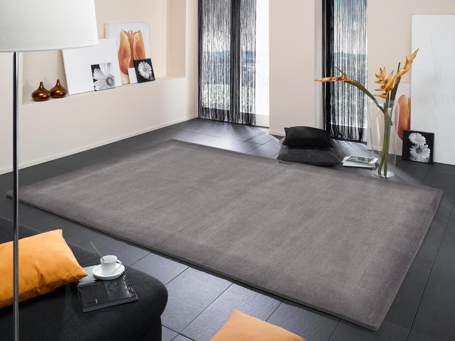 Wollteppich Vinciano Tami - Grau, Basics, Textil (200/300cm) - Cazaris