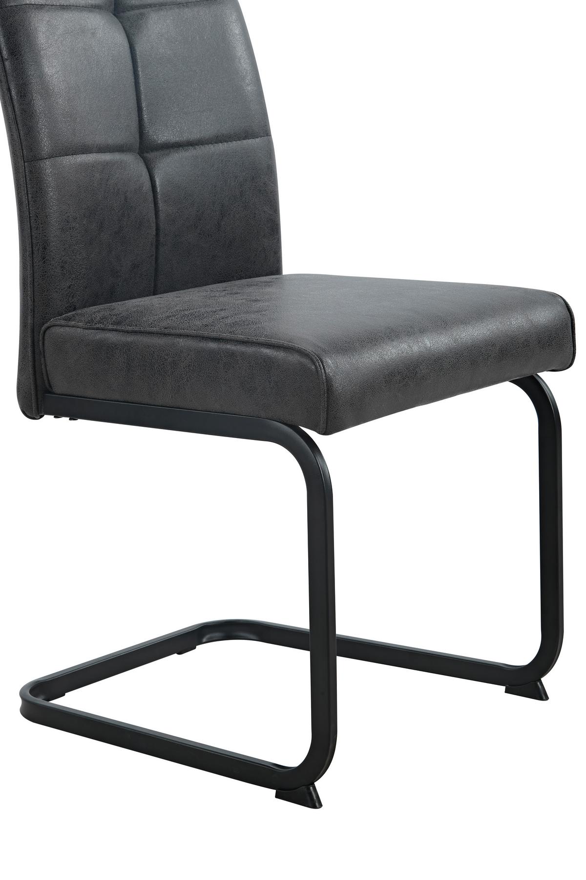 SCHWINGSTUHL-SET MALTA I S 4ER-SET - Anthrazit/Schwarz, MODERN, Textil/Metall (46/97/61cm) - P & B