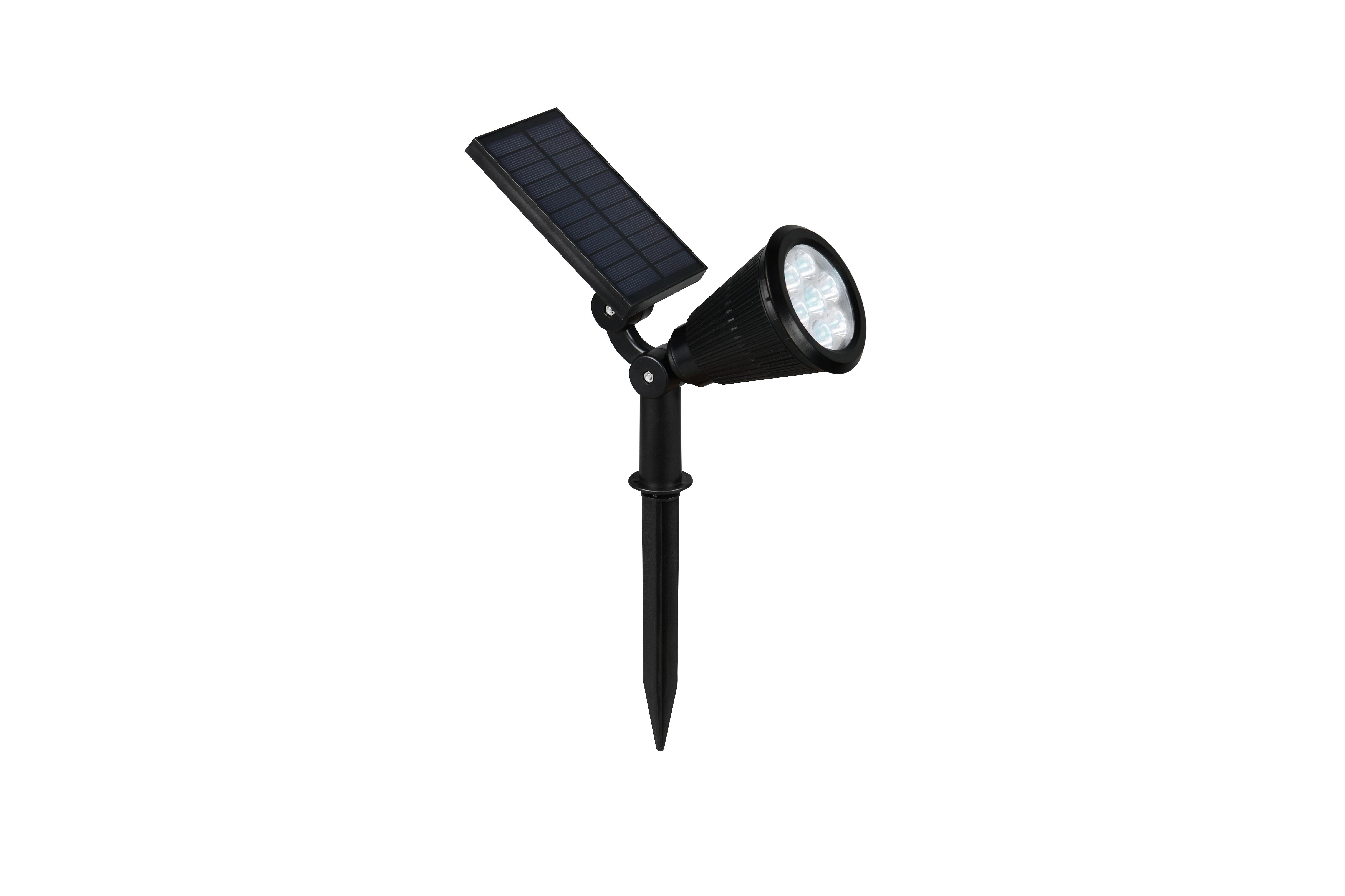 Solarleuchte Festival Schwarz L: 9 cm - Schwarz, KONVENTIONELL, Kunststoff (9/36/24cm)