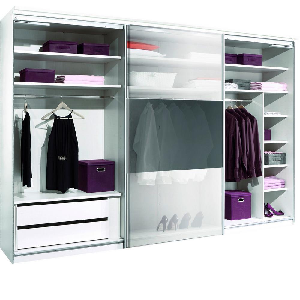 Skříň INCLUDO GLAS sklo šedé,š.cca 249cm