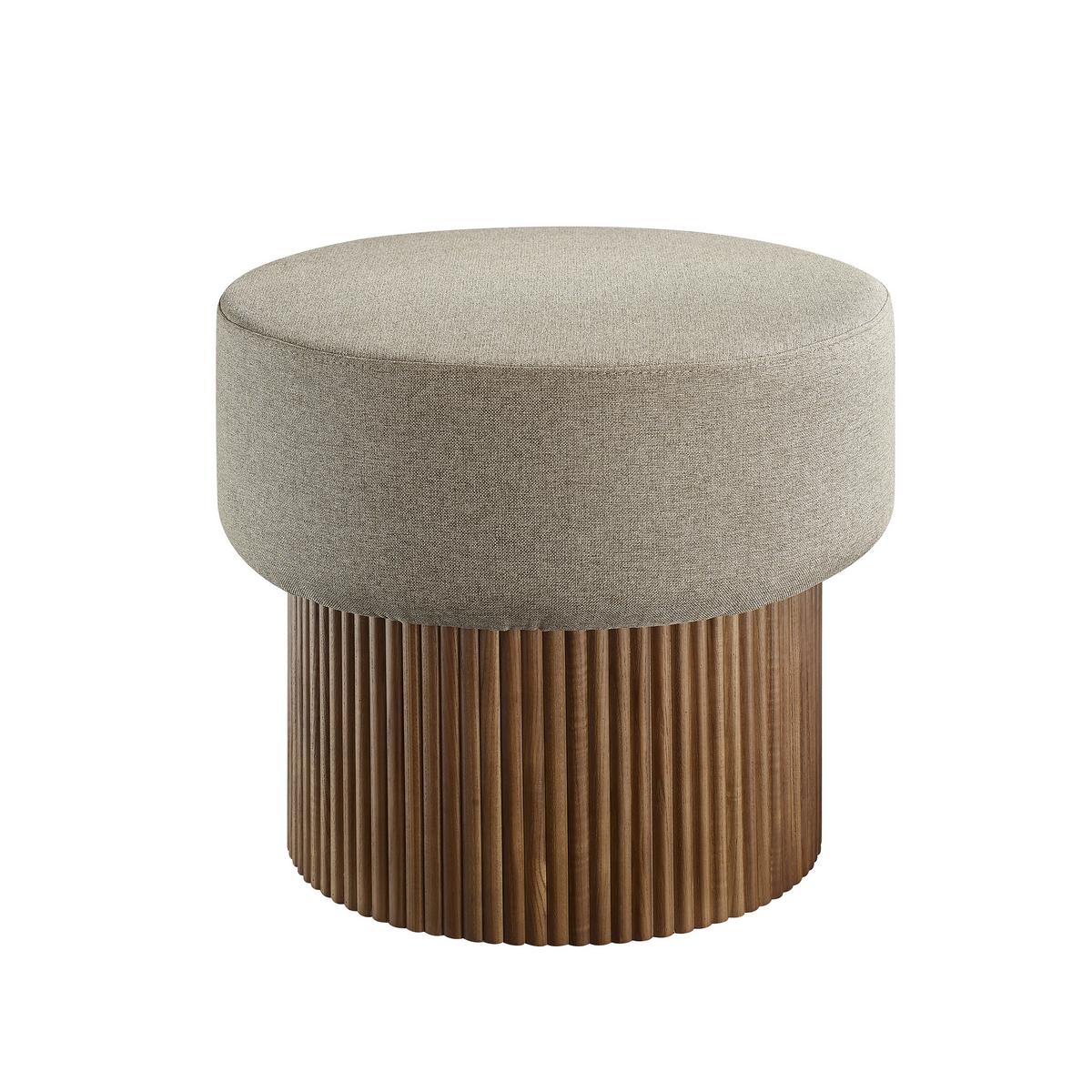 Hocker Braun, Walnussfarben B: 50cm - Walnussfarben/Braun, MODERN, Holzwerkstoff/Textil (50/43/50cm) - Livetastic