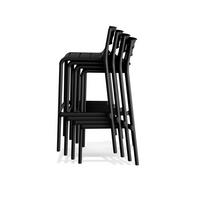 Gartenstuhl-Set 4x Calor – Barstuhl Schwarz - Schwarz, MODERN, Kunststoff (49/100/49cm)