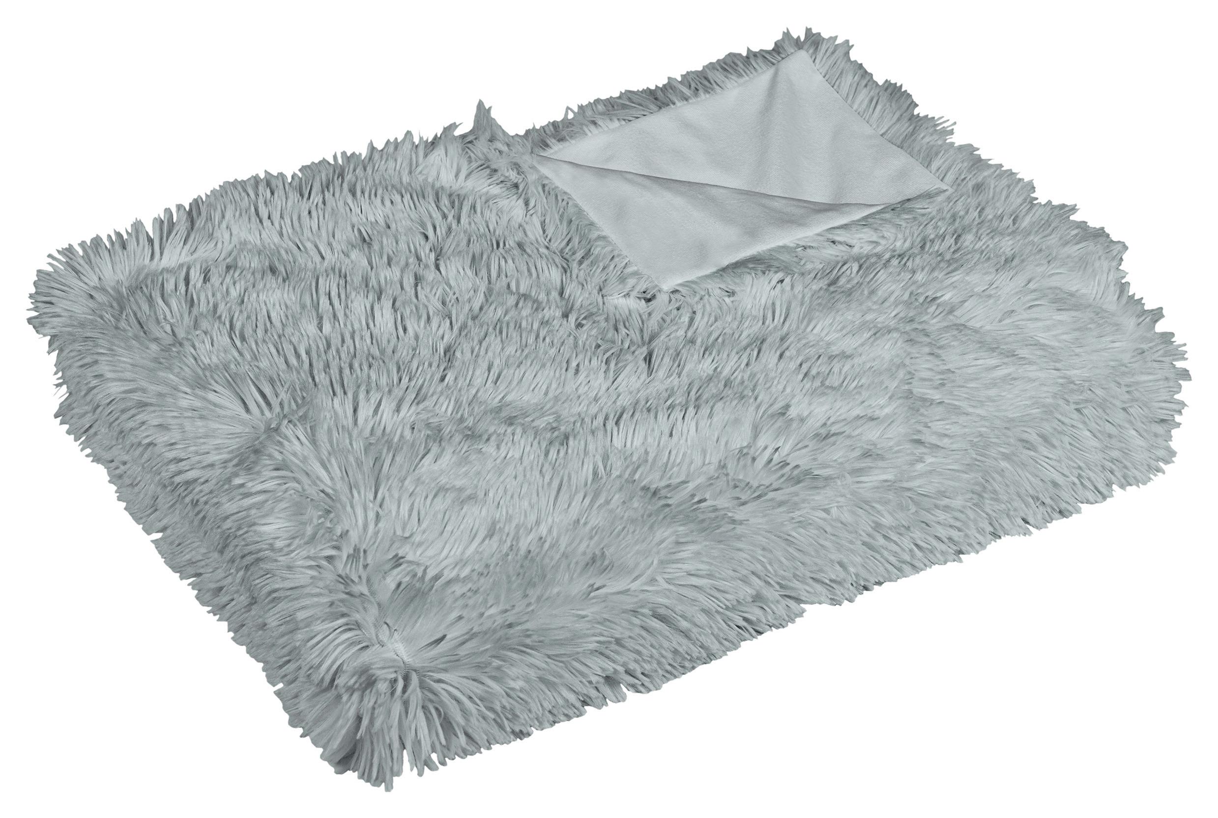Kuscheldecke Carina Silberfarben 150x200 cm - Silberfarben, MODERN, Textil (150/200cm) - Luca Bessoni