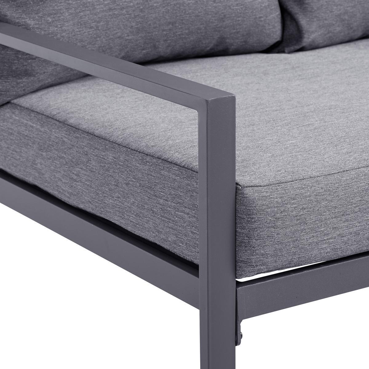 TERASOVÁ SEDACIA SÚPRAVA MEXIKO - čierna/antracitová, Modern, kov/textil (245/66cm) - Mömax