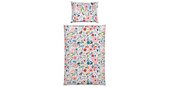 Renforcé Bettwäsche 140x200 cm Carlotta Multicolor - Pink/Multicolor, MODERN, Textil - Luca Bessoni