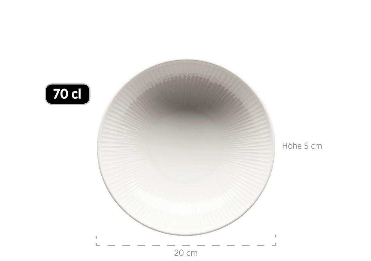 Tafelservice Dalia Weiß 12-Teilig - Weiß, Basics, Keramik - Mäser