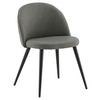 Stuhl-Set Velvet - Dunkelgrau/Beige, Design, Kunststoff/Textil (50/76,5/57cm) - Livetastic