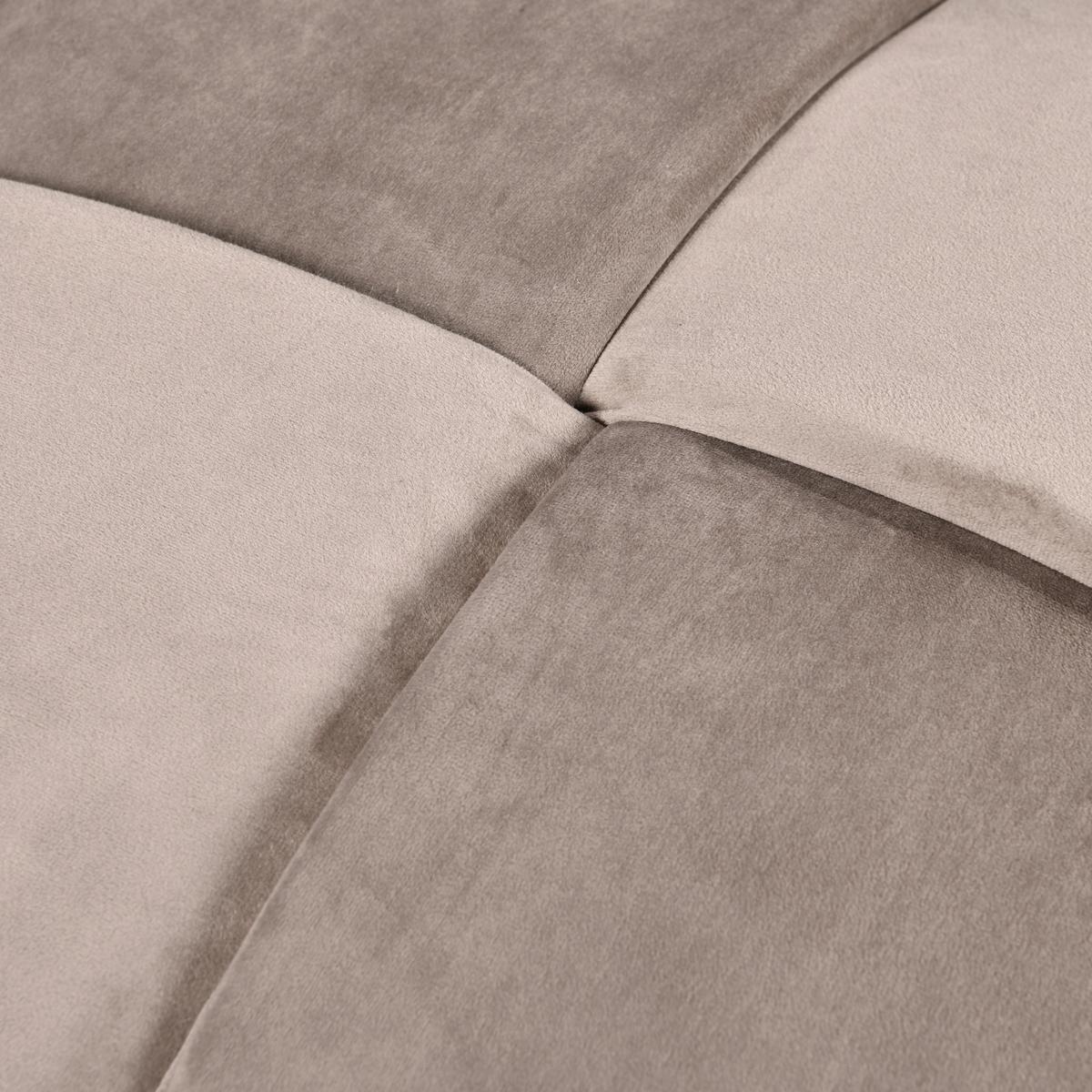 Štvorcová taburetka ELLIOT, béžová, max. do 120 kg - čierna/béžová, Modern, drevo/textil (46/41/46cm) - Mömax