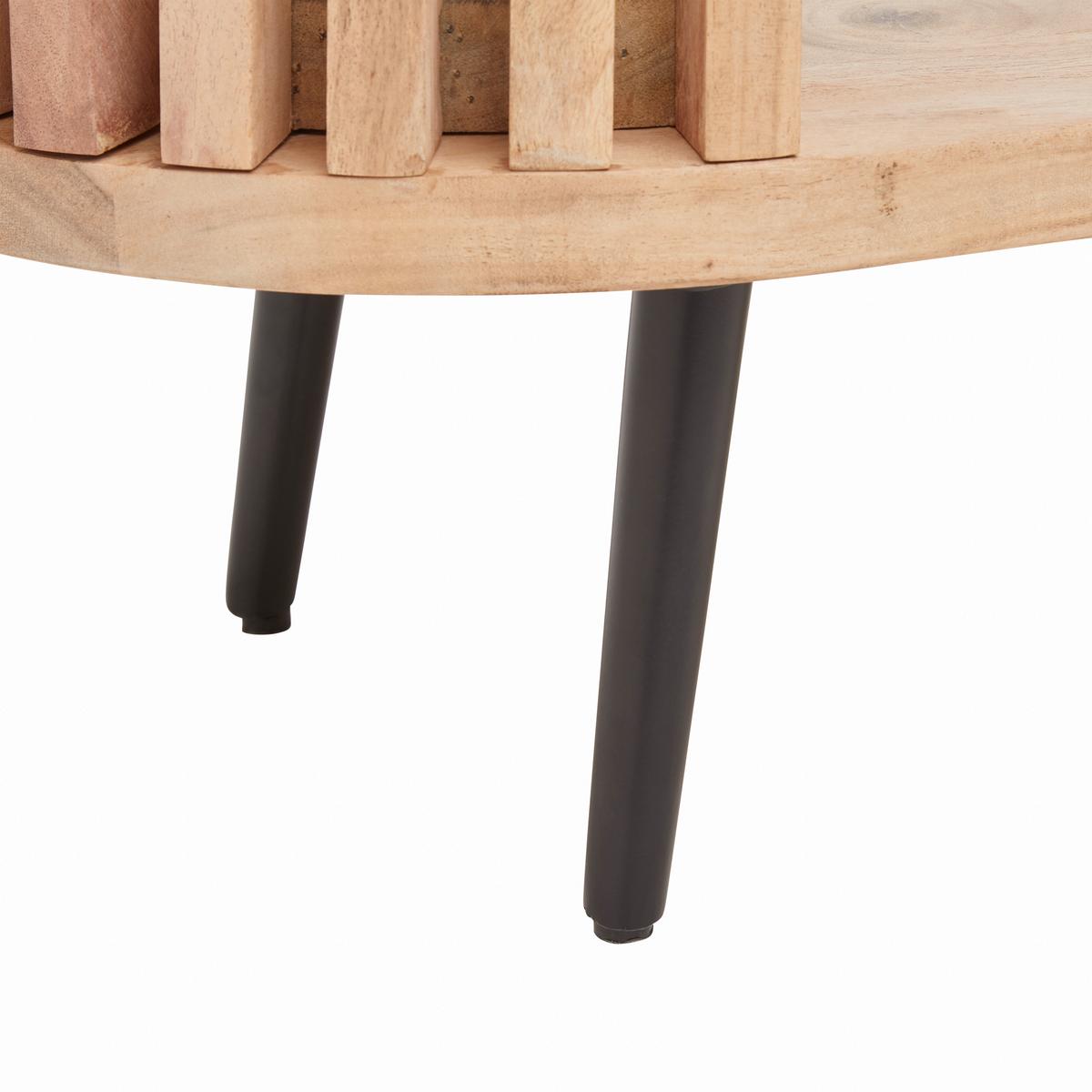 KONZOLA MADDI -TREND- - černá/přírodní barvy, Lifestyle, kov/dřevo (120/85/33cm) - Mömax