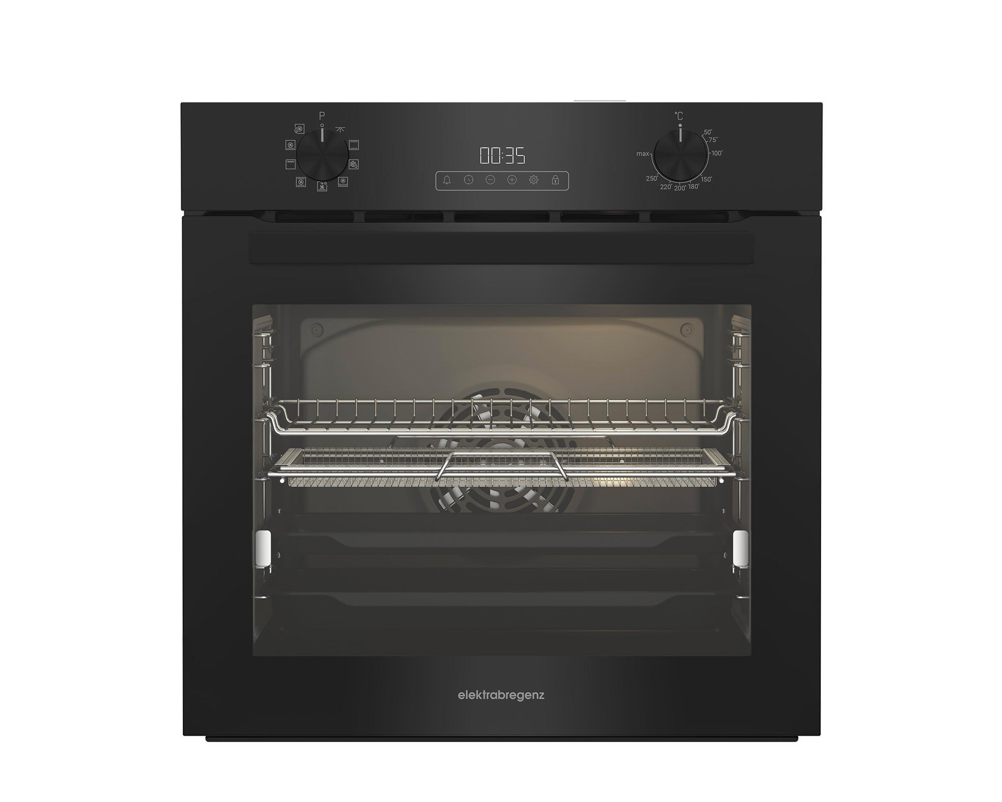 Einbaubackofen Mb74090brbaf              -Eb- - Schwarz, Basics, Glas/Metall (59,4/59,5/56,7cm) - Elektra Bregenz