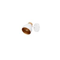 Strahler Valentin D: 11 cm Braun Weiß Goldfarben - Goldfarben/Braun, LIFESTYLE, Metall (11/19cm)