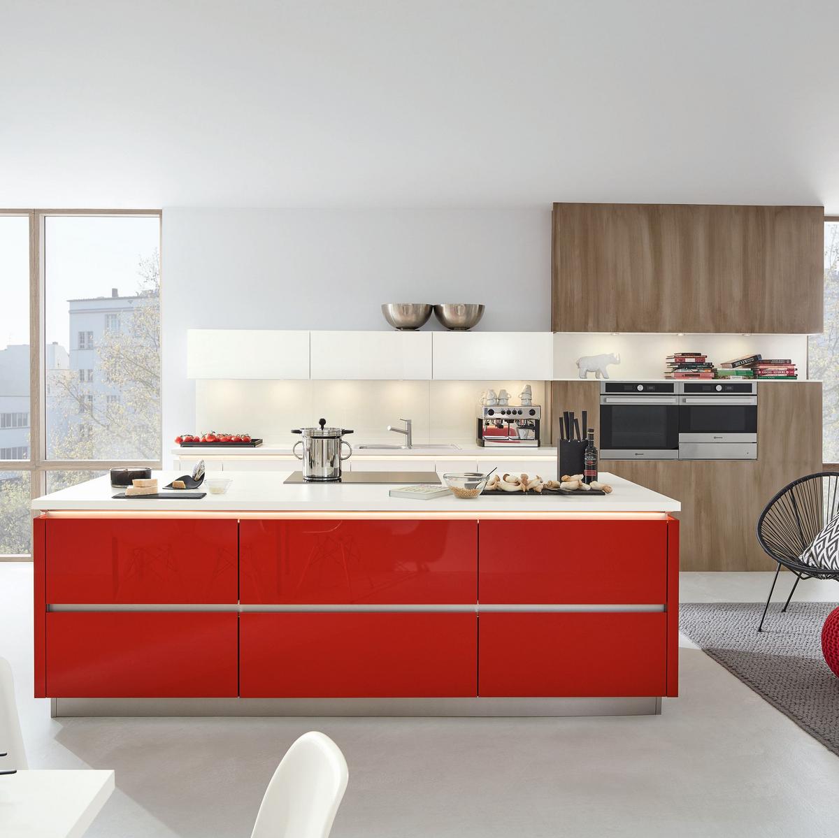 Frontfarbe Ip4050 Rot Hochglanz - Rot, MODERN, Holzwerkstoff - Impuls