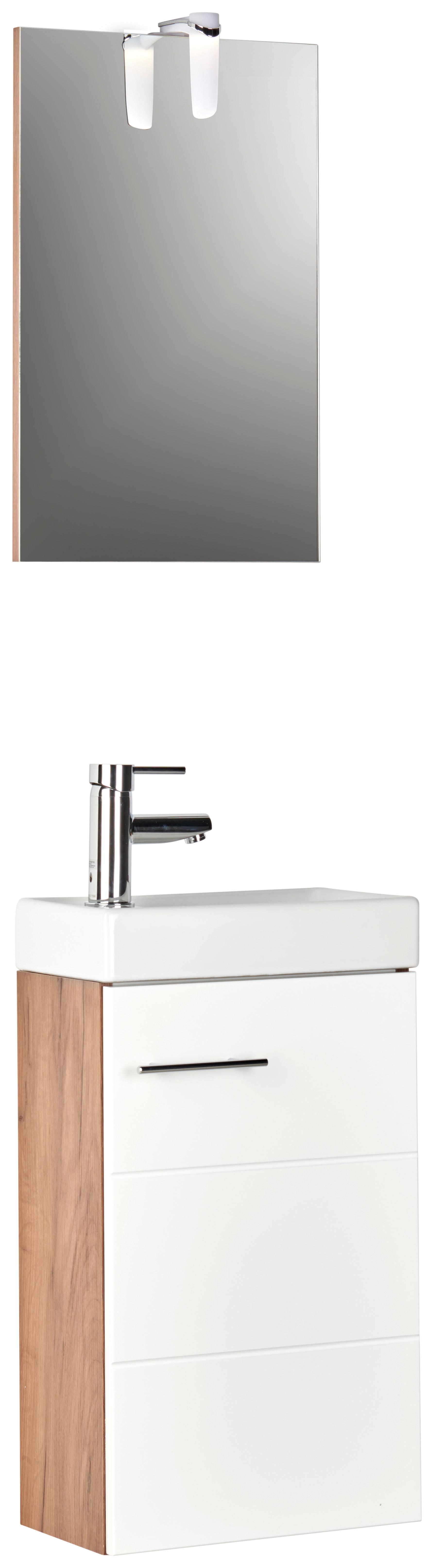 Gästebad 3-Tlg. inkl. LED Kim 40cm, Weiß