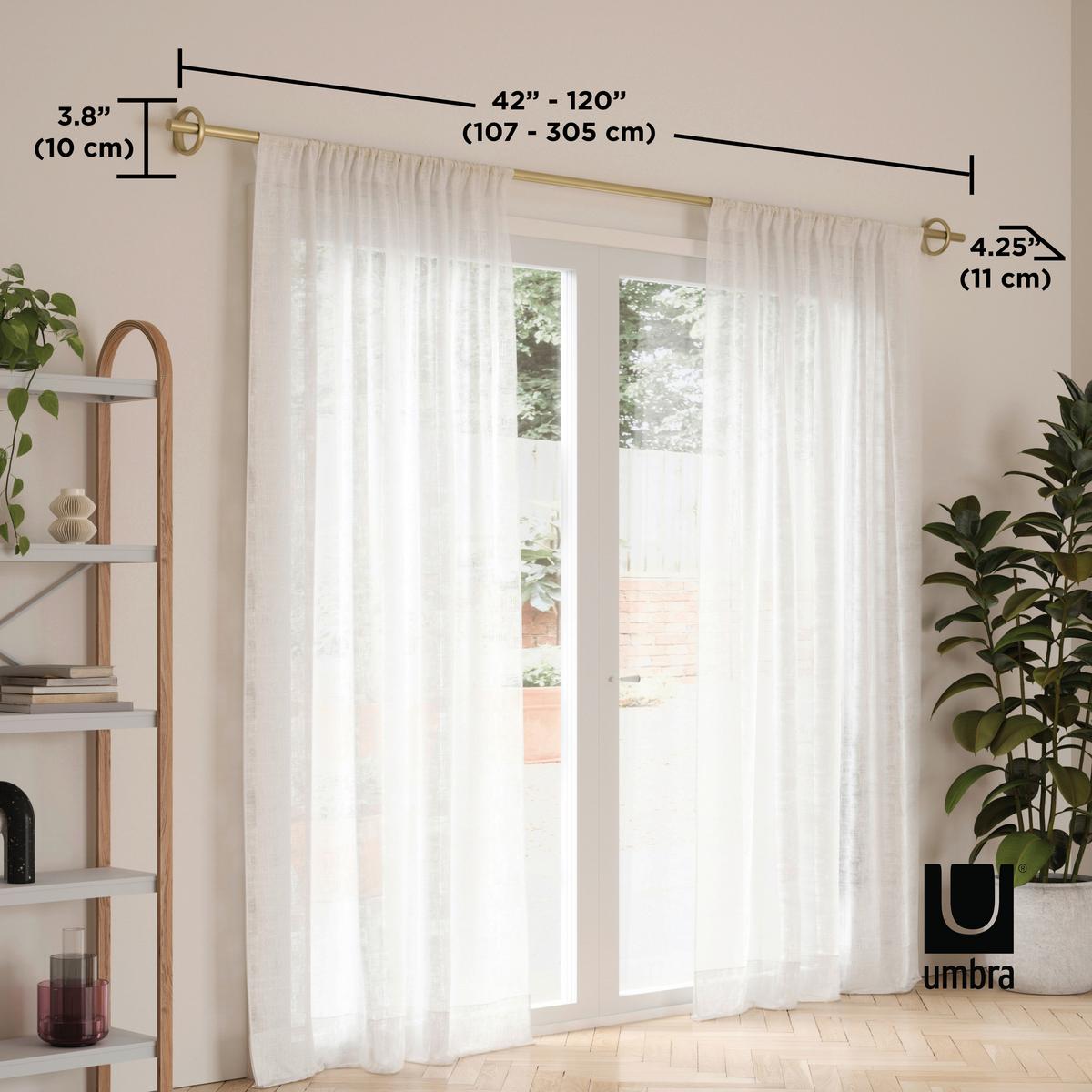 Vorhangstange Ringlet Goldf. Metall/Kunststoff, L: 320 cm - Goldfarben, KONVENTIONELL, Kunststoff/Metall (320cm) - Umbra