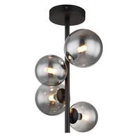 LED-Deckenleuchte 56133-4d - Schwarz, Design, Glas/Metall (27/23/40cm) - Globo