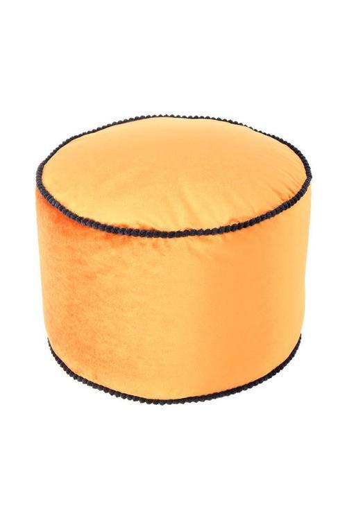 Pouf Taj Mahal DxH 47x32 cm Samt Bronze mit Reißverschluss